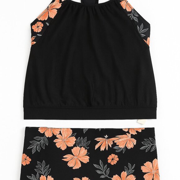 Holipick Plus Size Floral Racerback Tankini Set with Boyshorts – NWT - Picture 1 of 4